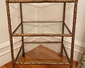 Item 152:  Metal Bar Cart - 25.5"l x 17.25"w x 32"h:  $245