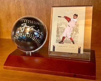 Item 157:  Autographed Jason Varitek Baseball & Card:  $75