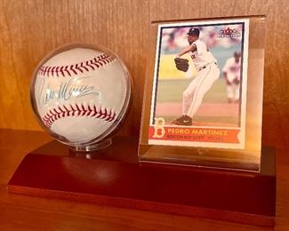 Item 162:  Autographed Pedro Martinez Baseball & Card:  $150