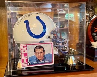 Item 170:  Autographed John Unitas Mini Helmet:  $300