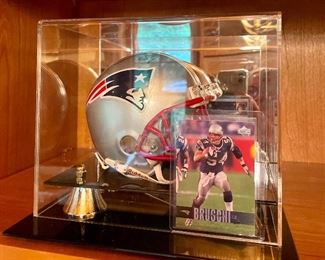Item 172:  Autographed Tedy Bruschi Mini Helmet & Card:  $100  