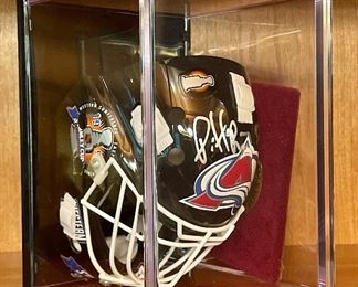 Item 175:  Autographed Patrick Roy Helmet:  $175