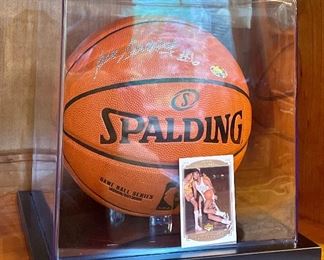 Item 187:  Autographed Bill Russell Basketball & Card:  $400