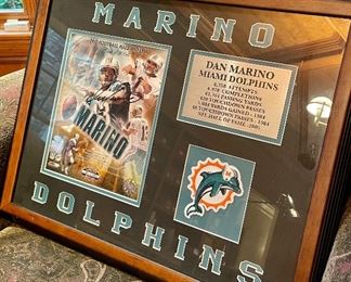 Item 190:  Autographed Dan Marino Photograph/Plaque - 22.5" x 18.75":  $125