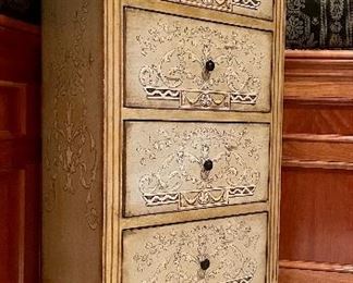 Item 58:  Four Drawer Painted Cabinet, Pulaski Furniture - 22"l x 15"w x 50.5"h:  $225