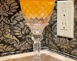 Item 228:  Glass Candle Holder: $14