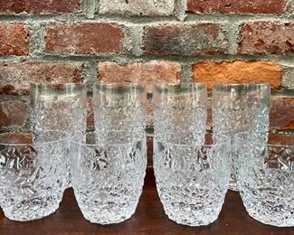 Item 347:  Set of 4 Old Fashioned & 4 High Ball Pressed Glasses:  $36