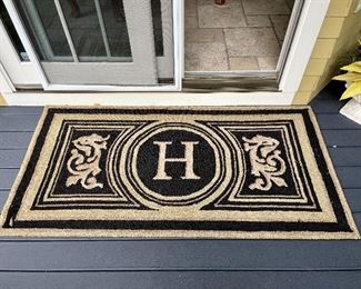 Item 245:  Monogrammed Frontgate Mat - 36" x 72": $55