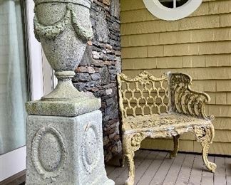 Item 246:  (2) Decorative Urns - 11.5" x 35":  SOLD                                                       Item 247:  (2) Cement Columns - 16"l x 16"w x 25"h: $225/Each