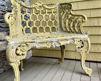 Item 248:  Vintage Cast Iron Bench - 32"l x 15"w x 34"h:  $175