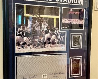 Item 201:  "Last Points Foxboro" Autographed Adam Vinatieri - 33.25" x 39.25":  $600