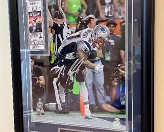 Item 202:  Autographed Rob Gronkowski Photograph - 23" x 29":  $300