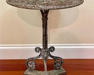 Item 258:  Shabby Chic Iron Table - 22.25" x 31":  $145