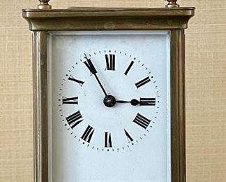 Item 267:  Vintage Brass Clock - missing key - 5.75": $78