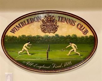 Item 212:  Wimbledon Tennis Club Sign - 36" x 24": $75