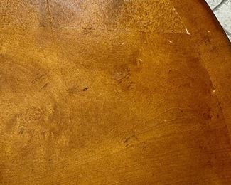 detail - please note some imperfections on surface of table