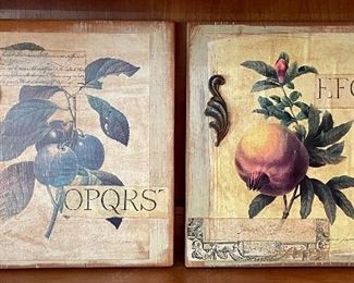 Item 285:  (2) Decorative Wood Plaques: $24
