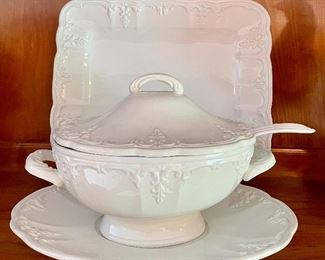 Item 293:  Italian Soup Tureen with Serving Platter:  $85 for set of 3
