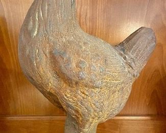 Item 294:  Cast Iron Chicken - 17.5":  $75