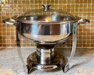 Item 295:  (2) Crate & Barrel Chafing Dishes:  $48 for pair