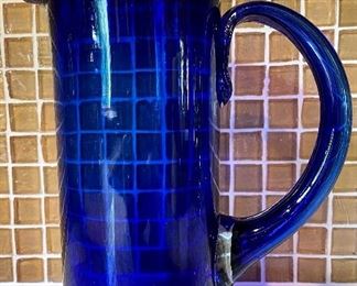 Item 296:  Cobalt Blue Pitcher:  $14