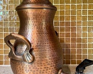 Item 297:  Hammered Copper Drink Dispenser:  $28