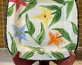 Item 310:  Decorative Plate with Four Flowers:  $22
