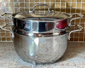 Item 341:  All Clad 5 Qt. Pot with Steamer Insert:  $75
