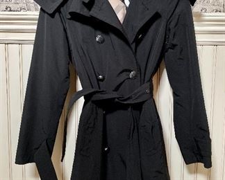 Item 375:  Burberry Brit Black Trench Coat (size 6): $175