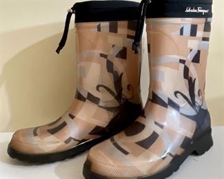 Item 391:  Salvatore Ferragamo Rain Boots (size 7): $65