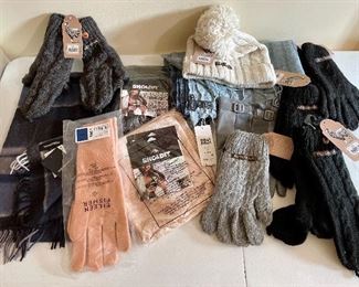 In need of Gifts?  Perfect time to start planning ahead for the holidays!  All new with tags -  Alpaca gloves & hats, 100% cashmere scarves, & leather gloves!  