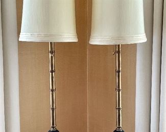 Item 395:  (2) Buffet Lamps with Chelsea House Shades - 33": $165 for pair