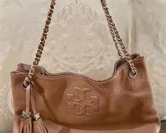 Item 367:  Tory Burch "Thea" Shoulder Tote with Chain and Tassel:  $245