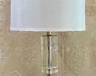 Item 408:  Glass Column Lamp  - 27":  $85