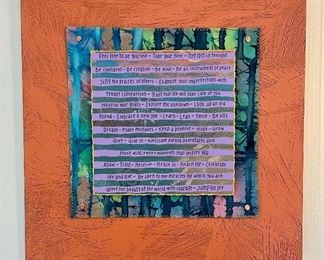 Item 418:  Inspiring Mixed Media Art - 12" x 12": $75