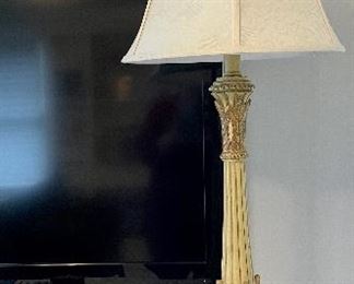 Item 422:  Heavy Mustard Yellow Lamp - 37":  $65