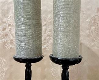 Item 505:  Metal Candle Holders with Candles: $22