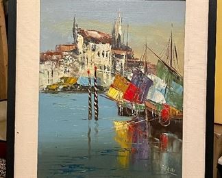 Item 509:  Oil on Canvas, signed by Ferini lower right - 22" x 26": $275