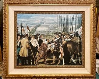 Item 514:  Framed, Men Negotiating - 26" x 22.25": $95