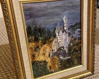 Item 518:  Framed Tile with White Castle - 12.75" x 15.25":  $75