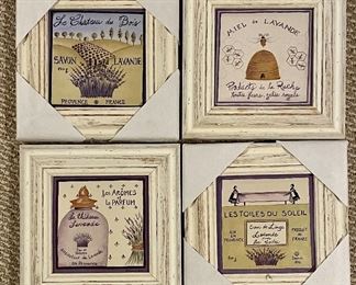 Item 522:  Set of 4 Cute French Prints - 12.5" x 12.5": $75 for all 4
