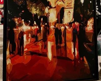 Item 523:  Oana Lauric "Arc de Triomphe", Boston Artist Serigraph, signed by Artist lower right - 32" x 32":  $345