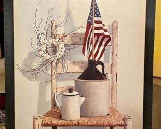 Item 527:  Great Folk Art on Wood - 18.5" x 22.5":  $125