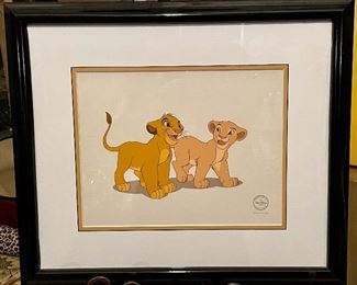 Item 528:  The Lion King Serigraph with COA - 18.5" x 22.25":  $95