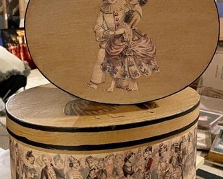 Item 531:  Neat Hat Boxes - not vintage:  $22                            Tallest - 5.75"