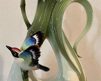 Item 415:  Franz Collection Bamboo Song Bird Pitcher - 10.5": $185