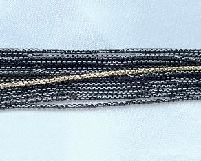 Item 439:  David Yurman Women's Metallic Sixteen Row Chain Bracelet with 18K Gold and Sterling Silver Clasp:  $545