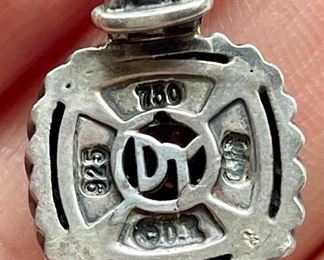 detail - pendant is sterling silver and 18K