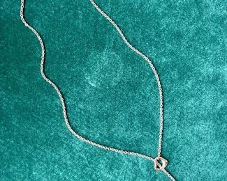 Item 444:  Tiffany & Co. Elsa Peretti 18K Gold and Pearl Lariat Necklace:  $525
