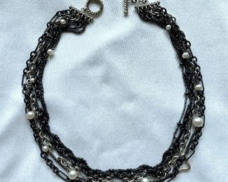 Item 445:  David Yurman Multi Strand Necklace with Pearls and Stars:  $345
